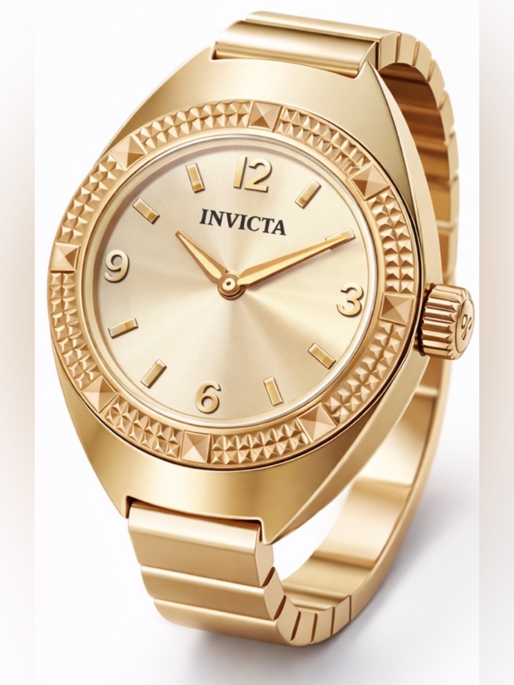 NIB Invicta Gold Tone Mini Angel Women's 20mm Ring Watch Timepiece